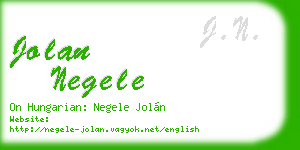 jolan negele business card